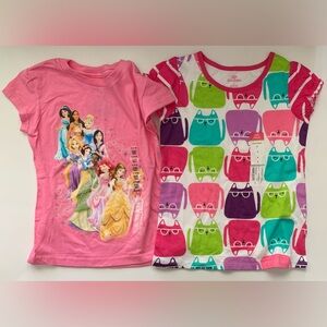 NWT Disney Okie Dokie T-Shirts Lot Of 2 Girls Size 6 and S(5-6)